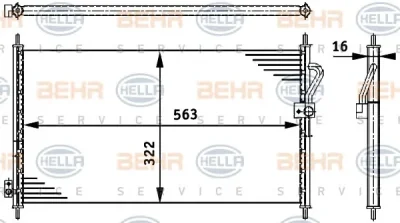 8FC 351 317-701 BEHR/HELLA/PAGID Радиатор кондиционера