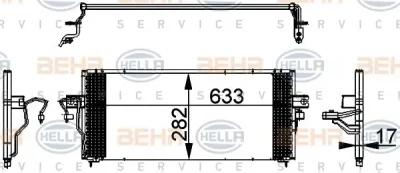 8FC 351 317-731 BEHR/HELLA/PAGID Радиатор кондиционера