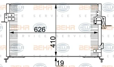 8FC 351 318-001 BEHR/HELLA/PAGID Радиатор кондиционера