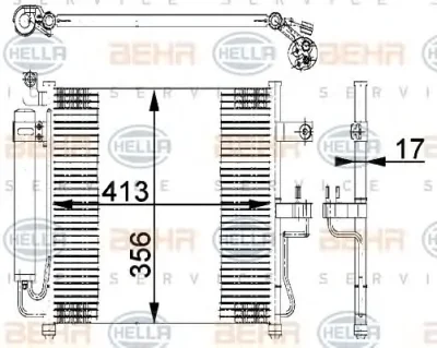 8FC 351 318-041 BEHR/HELLA/PAGID Радиатор кондиционера