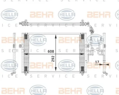 8FC 351 318-051 BEHR/HELLA/PAGID Радиатор кондиционера