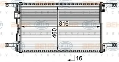 8FC 351 318-231 BEHR/HELLA/PAGID Радиатор кондиционера