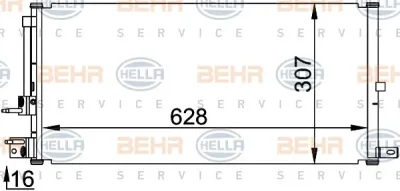 8FC 351 318-401 BEHR/HELLA/PAGID Радиатор кондиционера