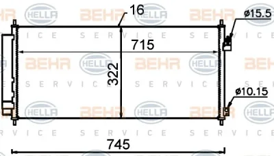 8FC 351 318-571 BEHR/HELLA/PAGID Радиатор кондиционера