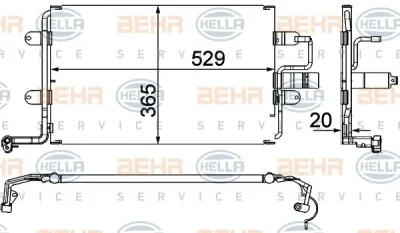 8FC 351 318-581 BEHR/HELLA/PAGID Радиатор кондиционера