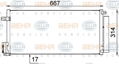 8FC 351 319-161 BEHR/HELLA/PAGID Радиатор кондиционера