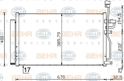 Радиатор кондиционера BEHR/HELLA/PAGID 8FC 351 319-191