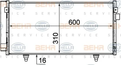 8FC 351 319-221 BEHR/HELLA/PAGID Радиатор кондиционера