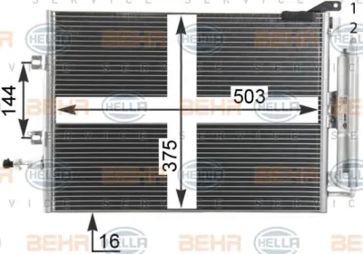8FC 351 319-251 BEHR/HELLA/PAGID Радиатор кондиционера