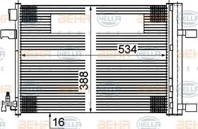 8FC 351 319-371 BEHR/HELLA/PAGID Радиатор кондиционера