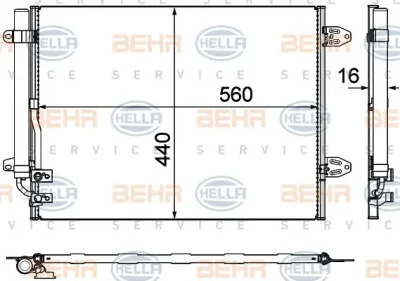 8FC 351 319-421 BEHR/HELLA/PAGID Радиатор кондиционера