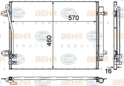 8FC 351 319-431 BEHR/HELLA/PAGID Радиатор кондиционера