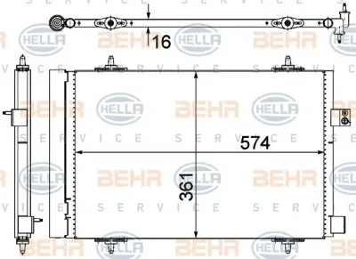 8FC 351 319-451 BEHR/HELLA/PAGID Радиатор кондиционера
