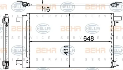 8FC 351 319-461 BEHR/HELLA/PAGID Радиатор кондиционера