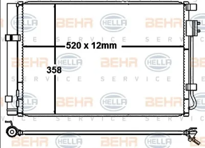 8FC 351 319-711 BEHR/HELLA/PAGID Радиатор кондиционера