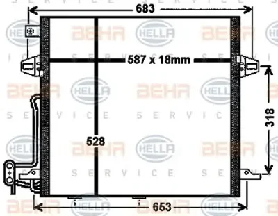 8FC 351 330-611 BEHR/HELLA/PAGID Радиатор кондиционера