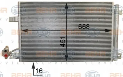 8FC 351 343-131 BEHR/HELLA/PAGID Радиатор кондиционера