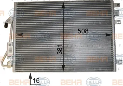 8FC 351 343-431 BEHR/HELLA/PAGID Радиатор кондиционера