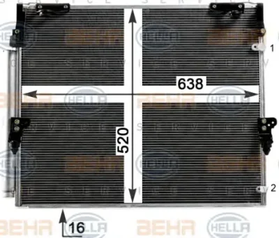 8FC 351 344-151 BEHR/HELLA/PAGID Радиатор кондиционера