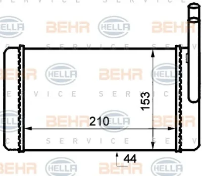 8FH 351 024-201 BEHR/HELLA/PAGID Радиатор отопителя салона