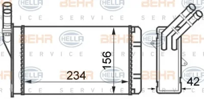 Радиатор отопителя салона BEHR/HELLA/PAGID 8FH 351 024-301