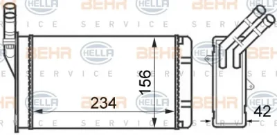 8FH 351 024-301 BEHR/HELLA/PAGID Радиатор отопителя салона