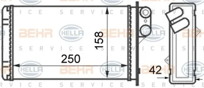 8FH 351 024-331 BEHR/HELLA/PAGID Радиатор отопителя салона