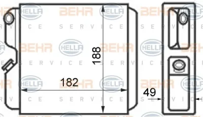 8FH 351 024-371 BEHR/HELLA/PAGID Радиатор отопителя салона