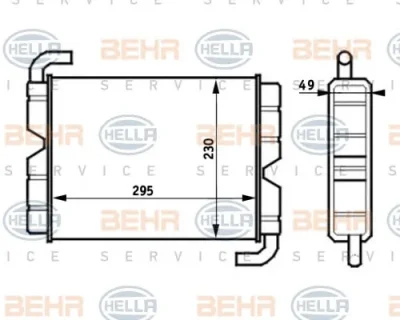 8FH 351 024-381 BEHR/HELLA/PAGID Радиатор отопителя салона