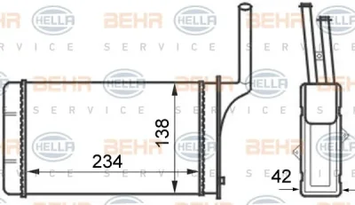 8FH 351 024-461 BEHR/HELLA/PAGID Радиатор отопителя салона