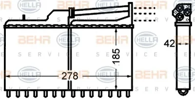 8FH 351 308-061 BEHR/HELLA/PAGID Радиатор отопителя салона