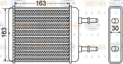 8FH 351 308-301 BEHR/HELLA/PAGID Радиатор отопителя салона