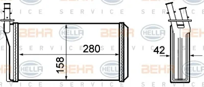8FH 351 308-401 BEHR/HELLA/PAGID Радиатор отопителя салона