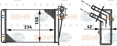 8FH 351 311-031 BEHR/HELLA/PAGID Радиатор отопителя салона