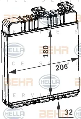 8FH 351 311-141 BEHR/HELLA/PAGID Радиатор отопителя салона