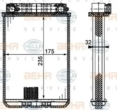 Радиатор отопителя салона BEHR/HELLA/PAGID 8FH 351 311-181