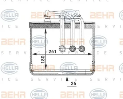 8FH 351 311-211 BEHR/HELLA/PAGID Радиатор отопителя салона