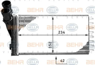 8FH 351 311-281 BEHR/HELLA/PAGID Радиатор отопителя салона