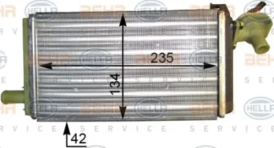 8FH 351 311-351 BEHR/HELLA/PAGID Радиатор отопителя салона