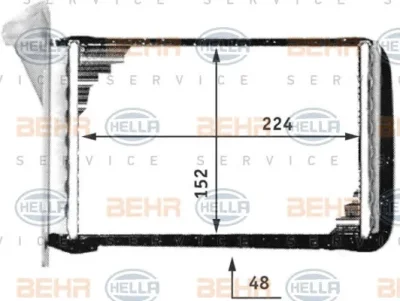 8FH 351 311-441 BEHR/HELLA/PAGID Радиатор отопителя салона