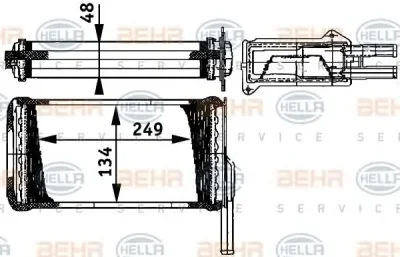 8FH 351 311-581 BEHR/HELLA/PAGID Радиатор отопителя салона