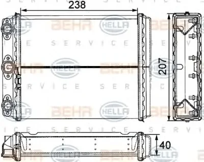 8FH 351 311-611 BEHR/HELLA/PAGID Радиатор отопителя салона