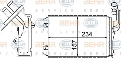 8FH 351 311-631 BEHR/HELLA/PAGID Радиатор отопителя салона