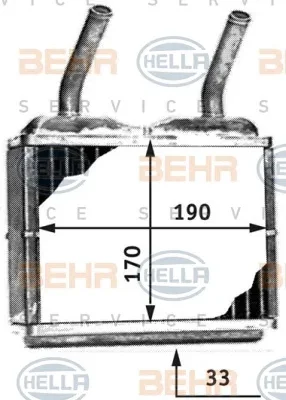 8FH 351 311-781 BEHR/HELLA/PAGID Радиатор отопителя салона