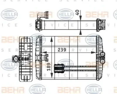 Радиатор отопителя салона BEHR/HELLA/PAGID 8FH 351 312-021