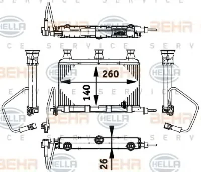 8FH 351 312-151 BEHR/HELLA/PAGID Радиатор отопителя салона