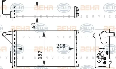 8FH 351 313-061 BEHR/HELLA/PAGID Радиатор отопителя салона