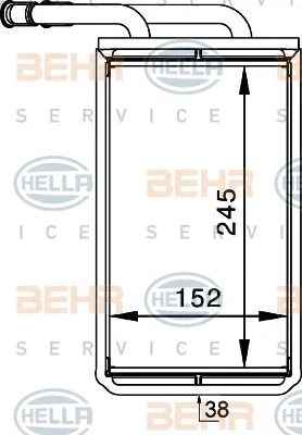 8FH 351 313-101 BEHR/HELLA/PAGID Радиатор отопителя салона