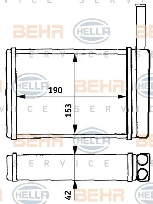 8FH 351 313-121 BEHR/HELLA/PAGID Радиатор отопителя салона