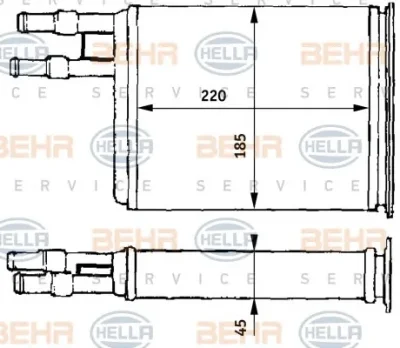 8FH 351 313-171 BEHR/HELLA/PAGID Радиатор отопителя салона